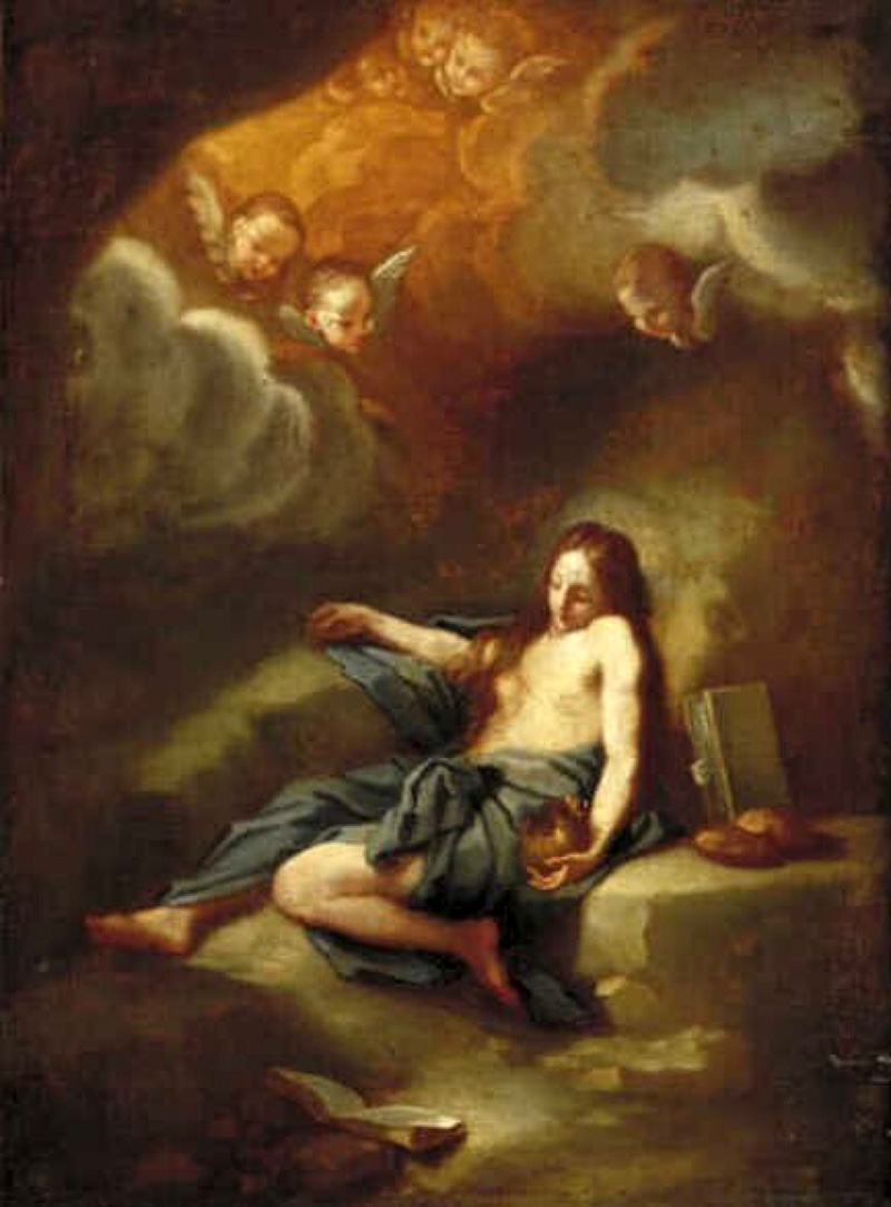 penitent magdalena in a landscape